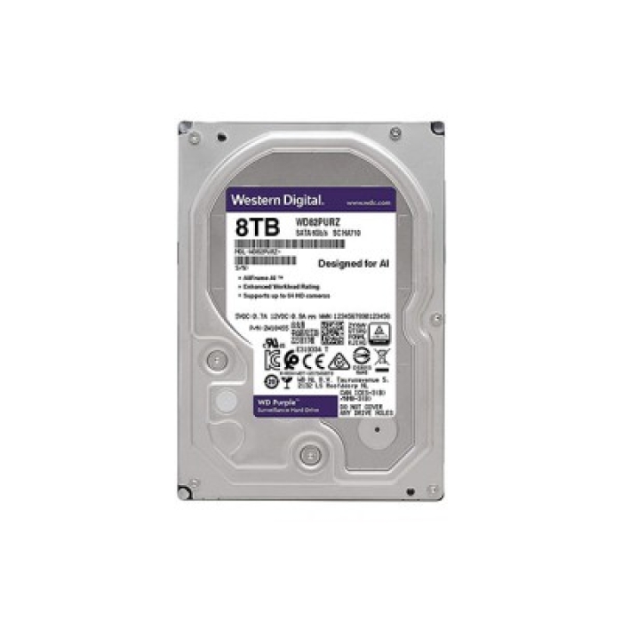 هارددیسک اینترنال وسترن دیجیتال مدل Purple WD80PURZ ظرفیت 8 ترابایت