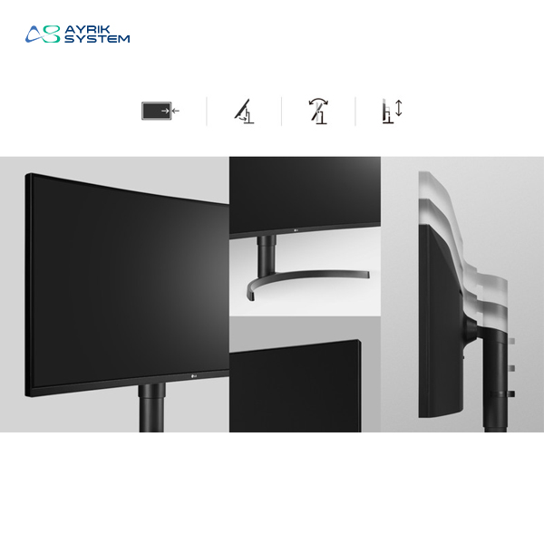 مانیتور منحنی ال جی مدل 35WN75C سایز 35 اینچ