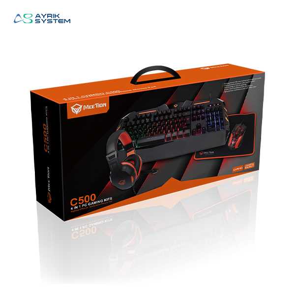 کیبورد میشن مدل C500 به همراه هدست و ماوس و ماوس پد