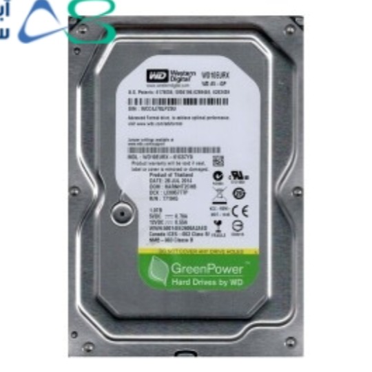 هارددیسک اینترنال وسترن دیجیتال سبز مدل WD10EURX ظرفیت 1 ترابایت