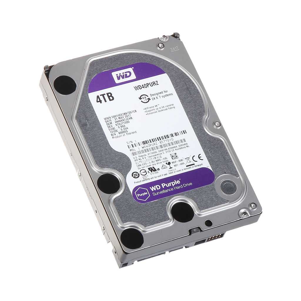 هارددیسک اینترنال وسترن دیجیتال مدل Purple WD40PURZ ظرفیت 4 ترابایت